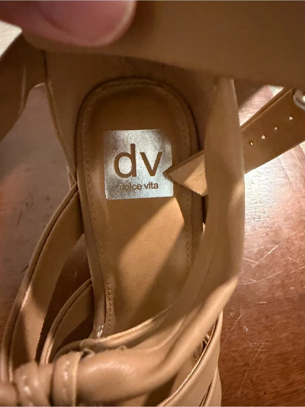 Dolce Vita Tan Strappy Bow Gladiator Sandals